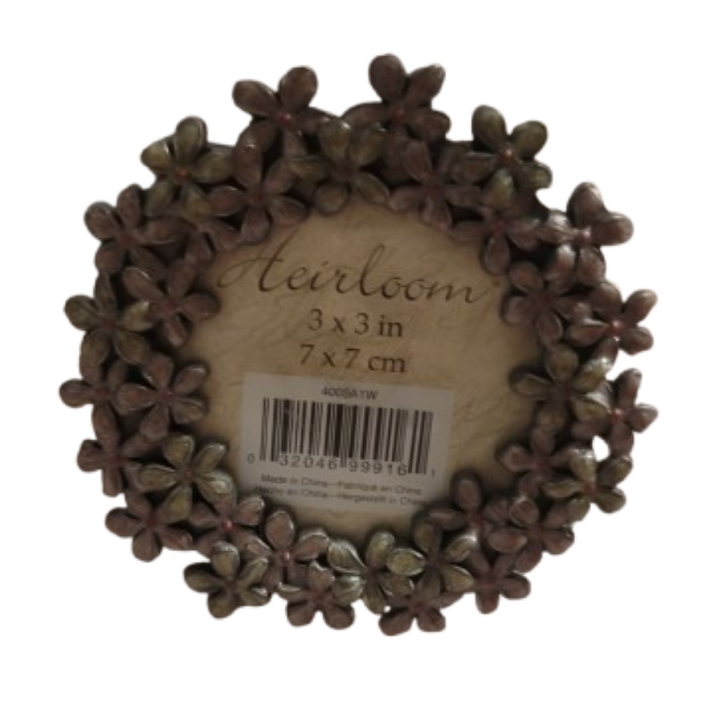 Heirloom Floral Decorative Frame 3" x 3"